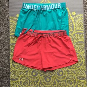 Two pairs of under armor shorts